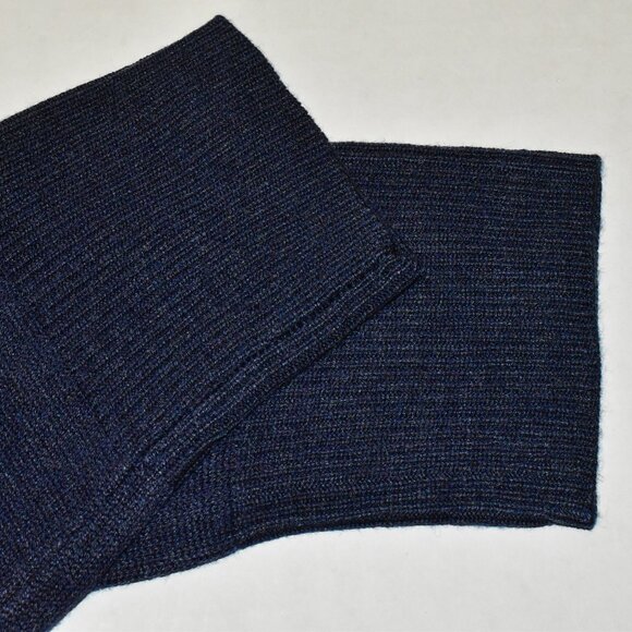 Magaschoni Cashmere Blend Pullover Hoodie Sweater Deep Navy Blue Size S - Picture 10 of 10